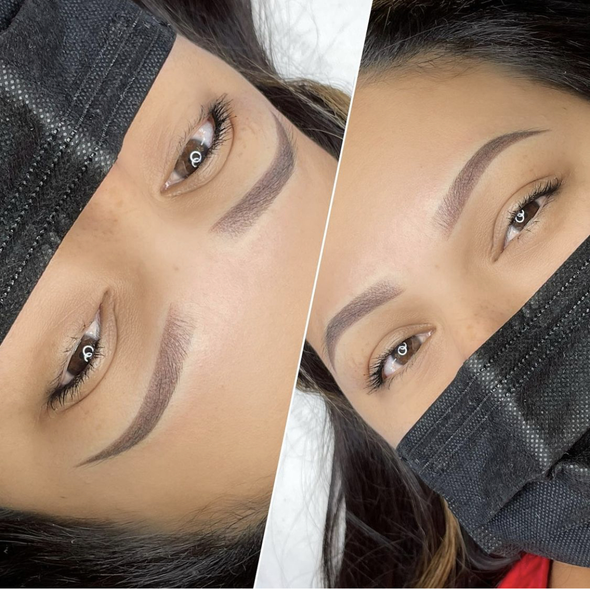 ombre microbladed combination semi-permanent tattoo brows